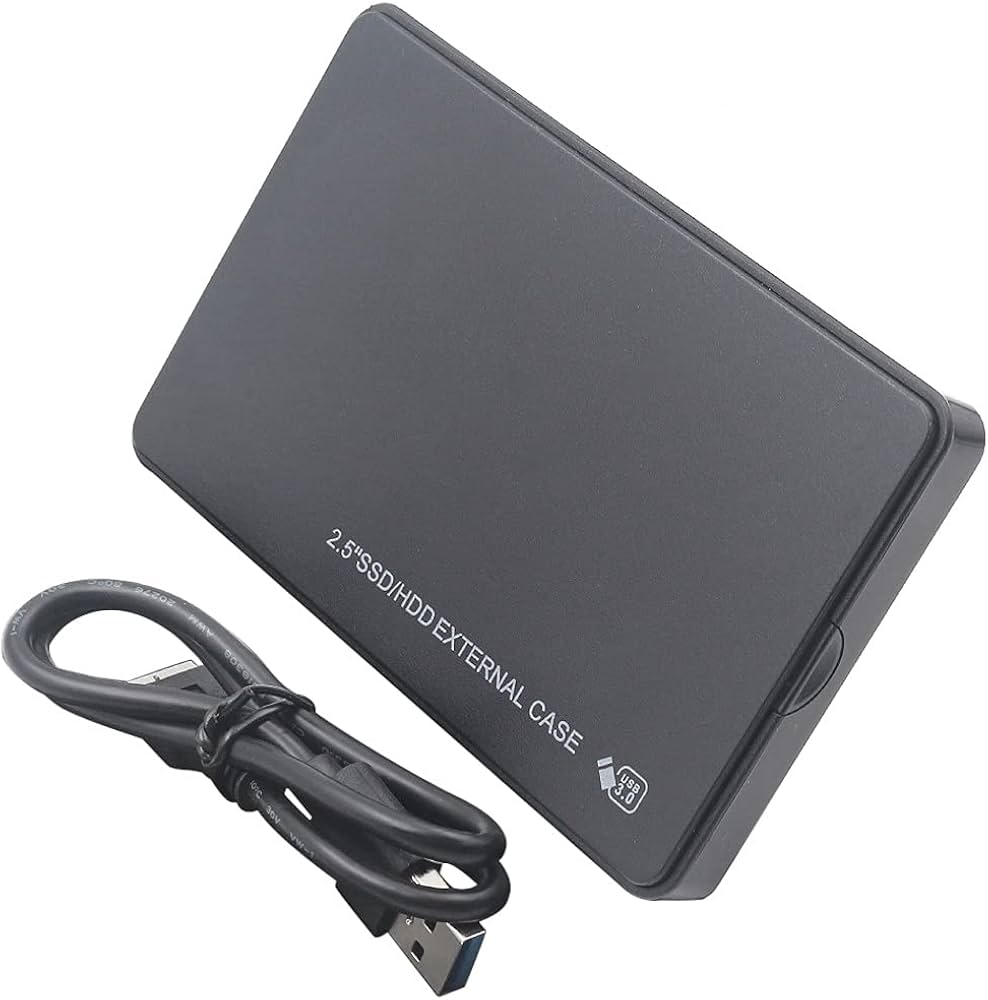 Boîtier Externe 2.5" USB 3.0 Case pour SATA HDD Disque Dur Hard Drive Disk NOIR -