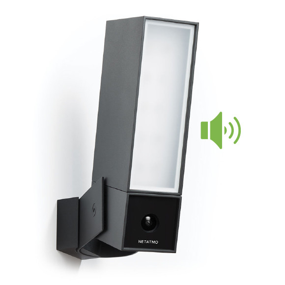 caméra de sécurité extérieure intelligente Netatmo Wi-Fi, éclairage intégré 12 W