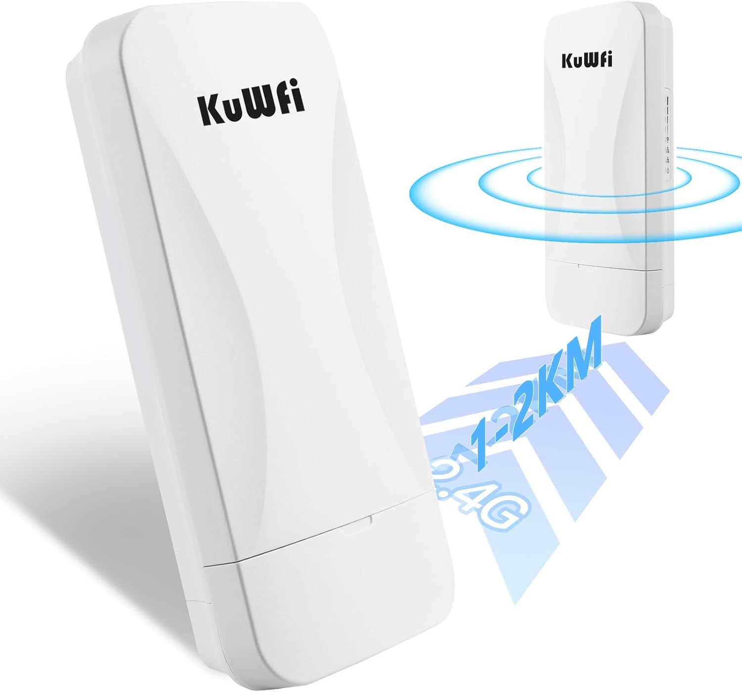 Répéteur Wifi puissant 300Mbps KuWFi longue portée WifiRouters pont sans fil 2.4Ghz Wifi couverture Point à Point 1KM pour caméra